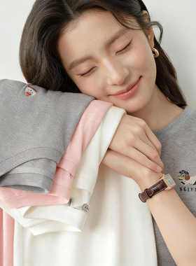 【奶皮T】诗凡黎天丝羊毛萌宠刺绣T恤2026春新款亲肤舒适柔软内搭