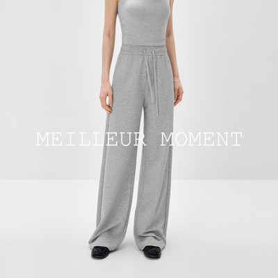 MM麦家夏季弯刀针织裤清爽透气百搭休闲裤26新品5H4951001