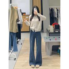 MM麦檬2025秋季新款檬简约百搭高级感水洗牛仔裤长裤女5GA350452