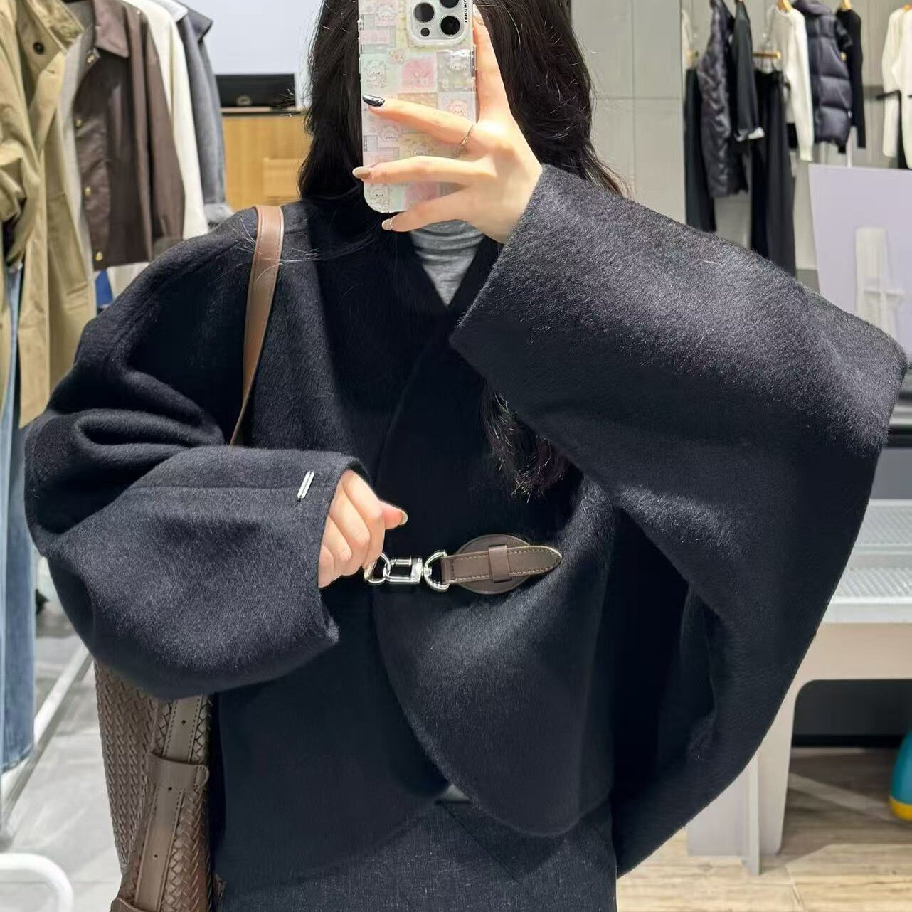 【商场同款】MM麦檬2025秋冬新款呢子外套毛呢大衣上衣5GA170271