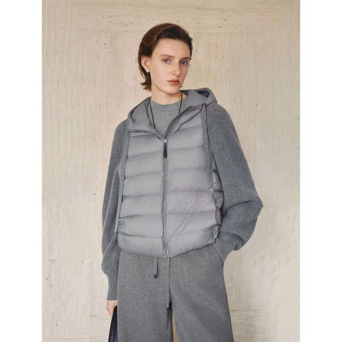 【商场同款】MM麦檬2025冬季新款烟灰色羽绒服加厚外套5GA180891