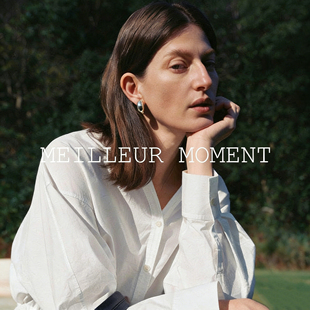 26新品 5H3120321 系带百搭透气上衣商场同款 MM麦檬纯棉V领白衬衫