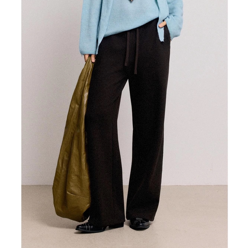 小麦檬Pure:Moment:秋冬加绒百搭棕色休闲裤商场同款4GA154241