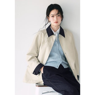 派克式 伊芙丽拉链门襟连帽丽短款 福利 风衣女 特价