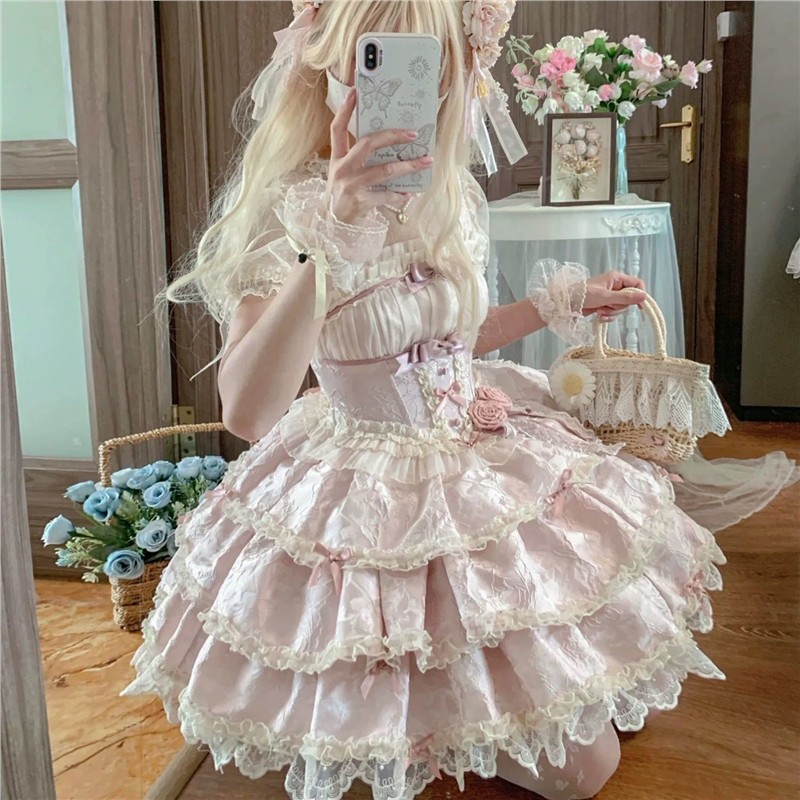 芭蕾礼遇lolita洋装芭蕾风Doll感吊带日常洛丽塔成人礼生日连衣裙