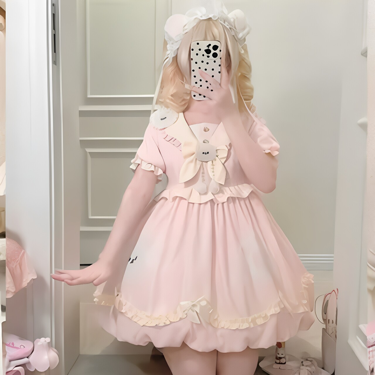 少女奶熊团子Lolita花苞连衣裙