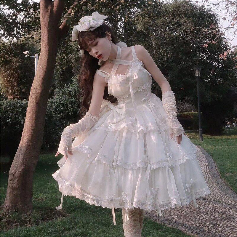 现货芙拉小姐jsk裙子洛丽塔吊带公主裙花嫁lolita法式甜美连衣裙