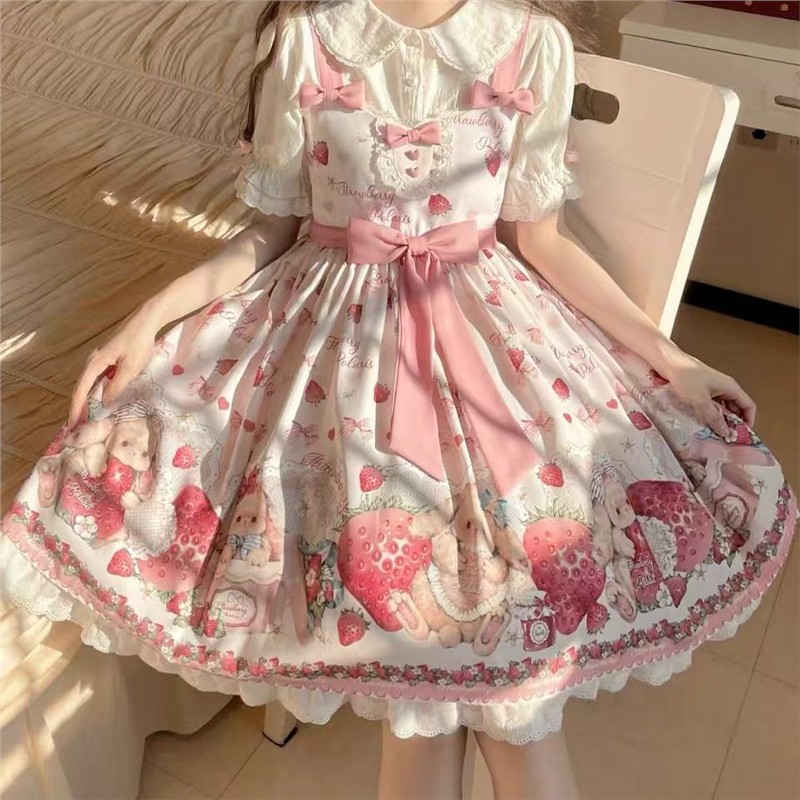 正品背带兔莓Lolita礼盒连衣裙