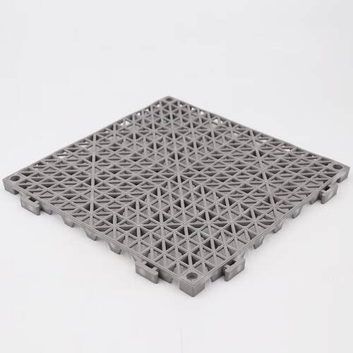 庄太太【灰色30*30cm厚16mm40片】PVC防滑脚垫可拼接镂空隔水地垫