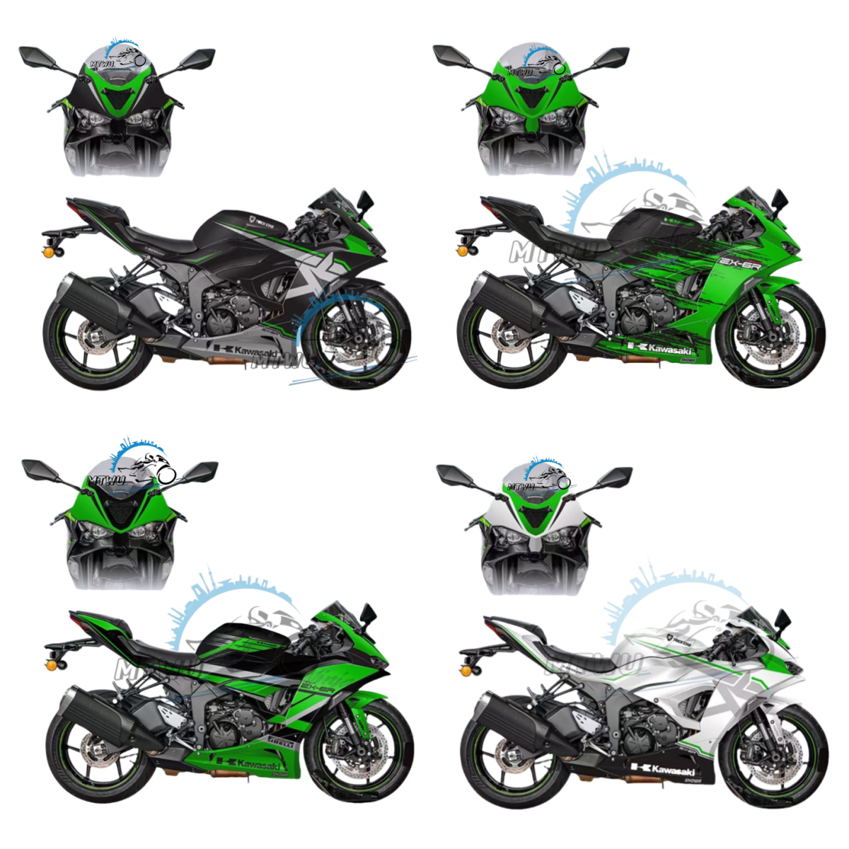 川崎ZX-6R全车外壳护板版画定制