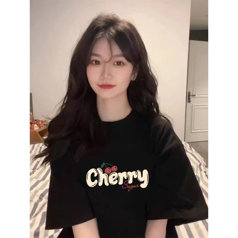 短袖t恤女 夏季2026新款爆款时尚百搭通勤大学生简约宽松纯棉上衣