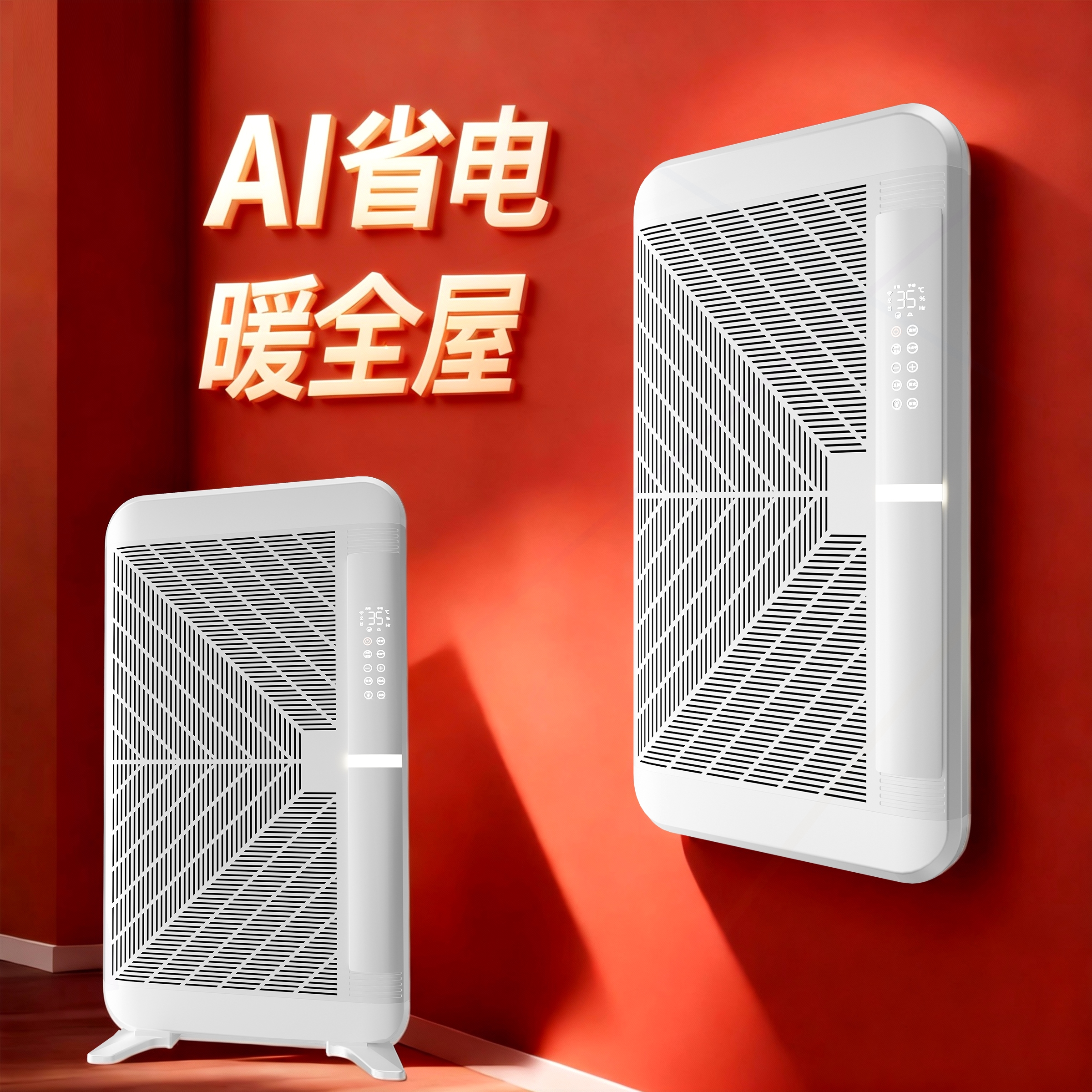 2025新款AI取暖神器电暖气全屋安