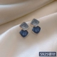 Синие серьги, серебро 925 пробы