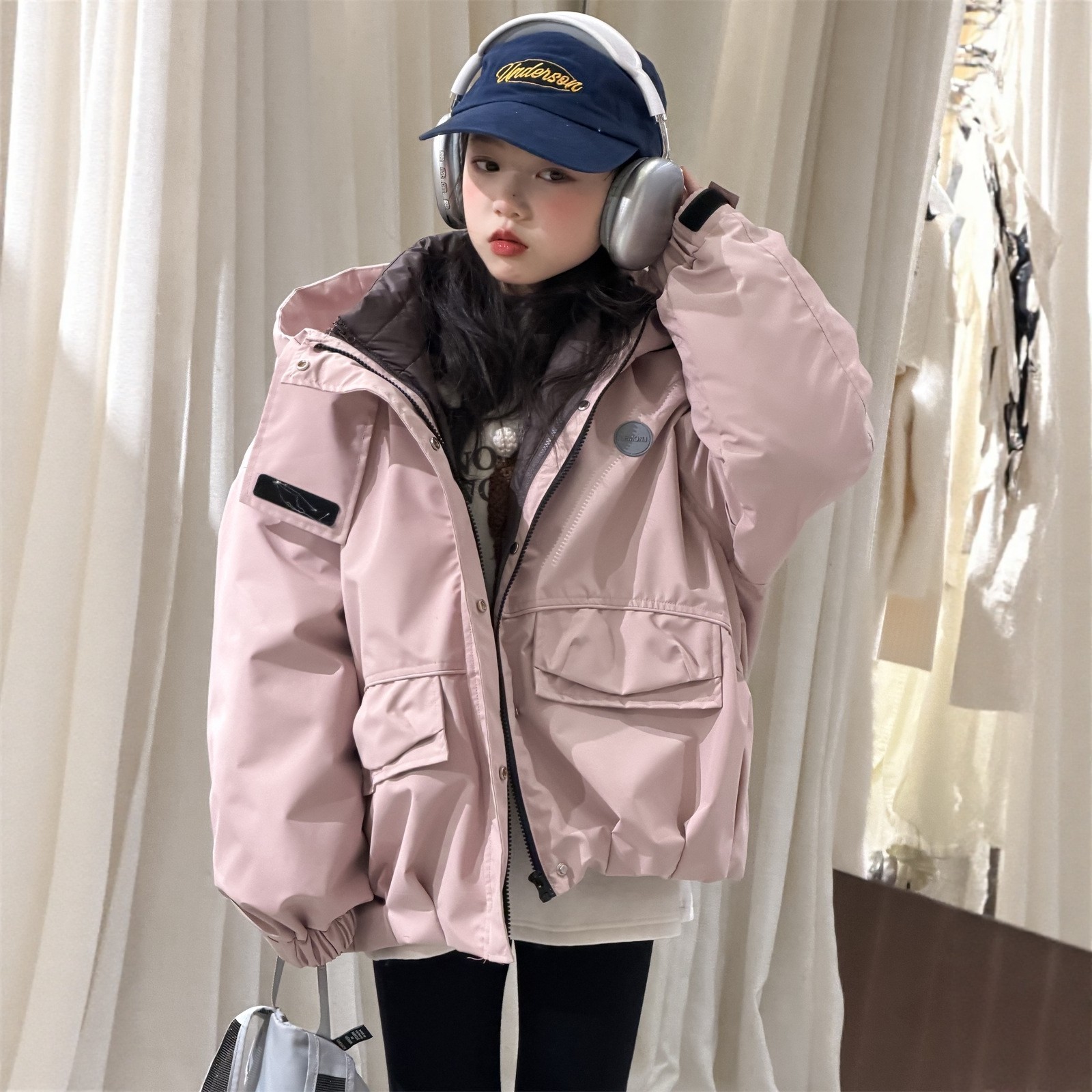 儿童可拆卸冲锋衣羽绒服2025冬款女童连帽二合一保暖外套夹克棉服,童装/婴儿装/亲子装,羽绒服,淘宝优惠券,粉丝福利购,淘宝优惠卷