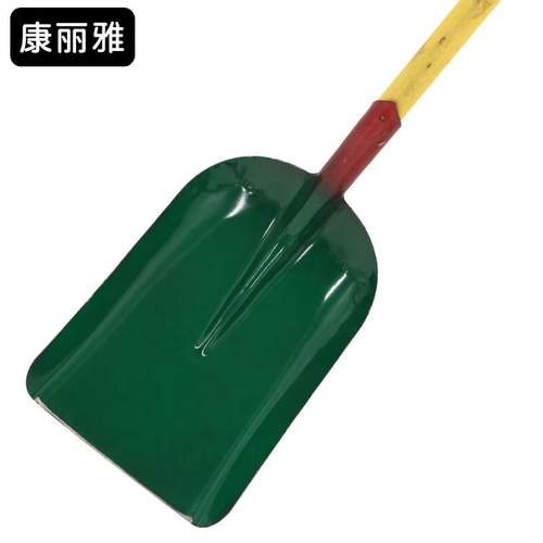 康丽雅K-3337实木杆大号方形铁锨铁铲建筑园林煤铲铁锹大号方锨绿