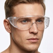 透明防冲击防飞溅眼镜百叶窗防护眼镜劳保实验室护目防腐蚀耐酸碱