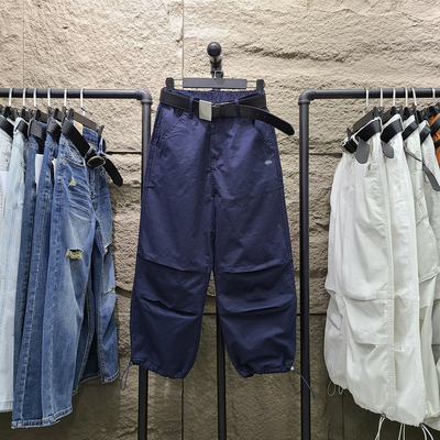 2025夏季薄款工装裤女藏青色