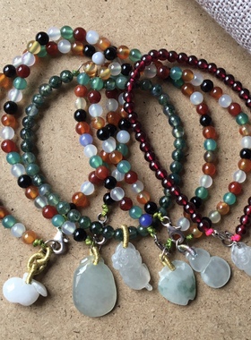 多款 红绳手链 手工编绳 梅花手绳礼物 女  玛瑙 925银编织民族风