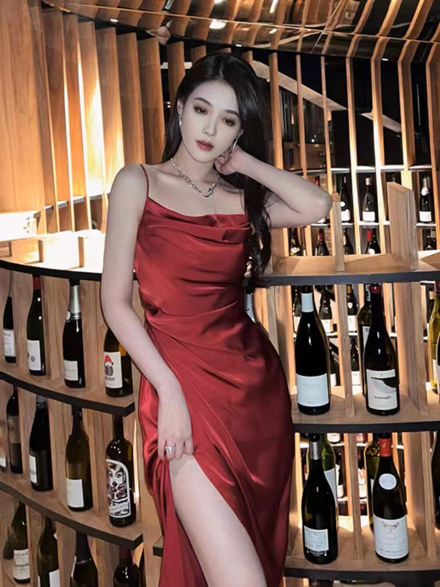 大码女装夏季性感吊带连衣裙图片