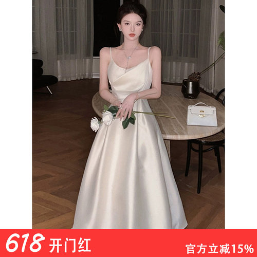 大码女装复古修身显瘦吊带连衣裙