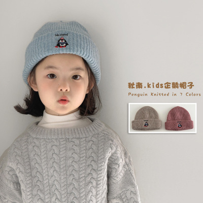 秋冬季新款保暖男女童毛线帽