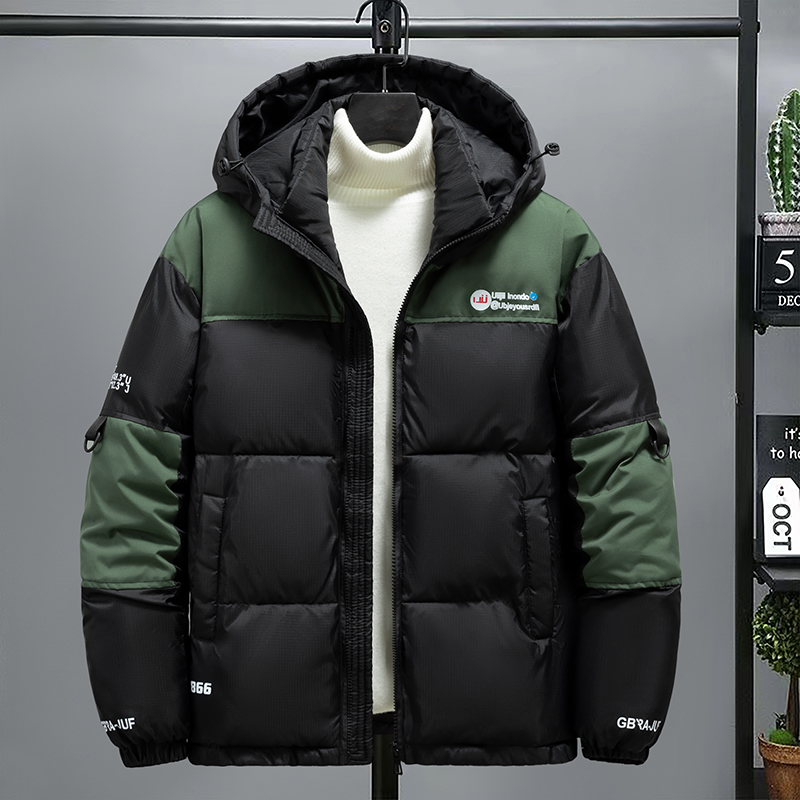 冬季港风拼色流行大码羽绒棉服男青年2023新款加厚保暖学生棉衣外