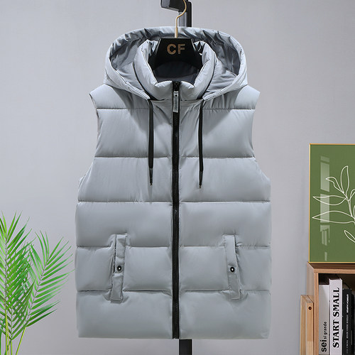 秋冬新款印制LOGO马甲班服工作服羽绒棉马夹男女休闲坎肩保暖外套