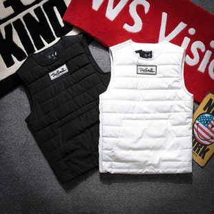 马甲男秋冬季 羽绒棉加厚保暖背心内穿情侣潮流坎肩吃鸡二级甲马夹