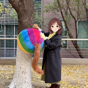 小红书同款马年拍彩虹屁毛绒马屁股拍照打卡商场美陈新年装饰道具