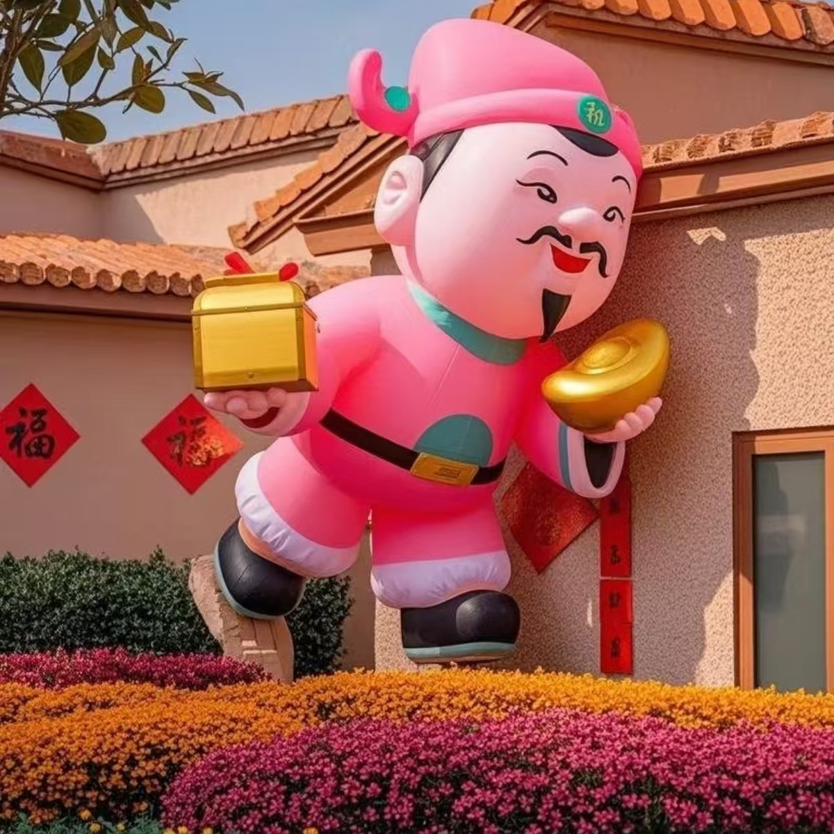 新年财神爷气模商场门店装饰开业