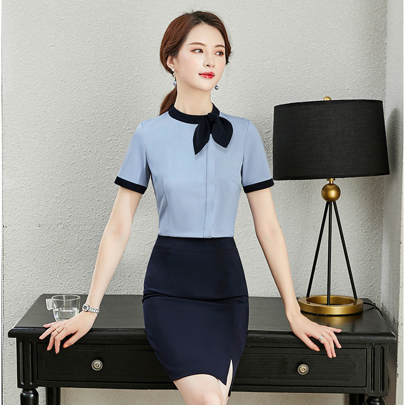 短袖夏装女衬衫工作服衬衣职业装