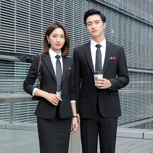 新款男女同款置业顾问4S店销售工作服春秋气质修身正装西装外套