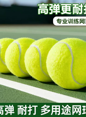 网球比赛网球成人青少年儿童训练专用球初学者带绳训练球高弹耐打