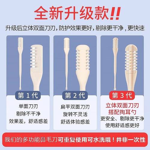 双面旋转鼻毛修剪器便携手动去鼻毛神器实用男士小剪刀鼻孔剃