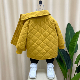 男童轻薄棉衣2021秋冬新款儿童羽绒棉服夹棉衬衫洋气加厚宝宝外套