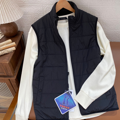 保罗彼得男士立领双面穿马甲