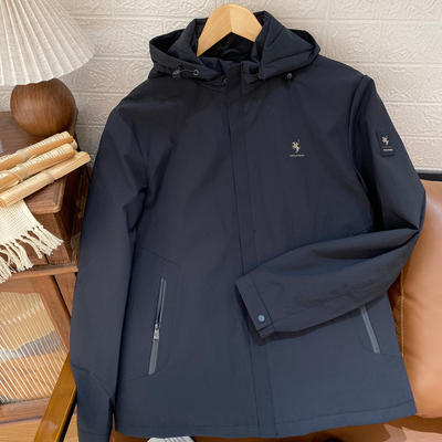 保罗彼得男士可拆卸帽羽绒服