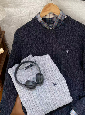 保罗彼得 专柜正品新款HMECZ00411/12男士圆领针织衫休闲百搭毛衣