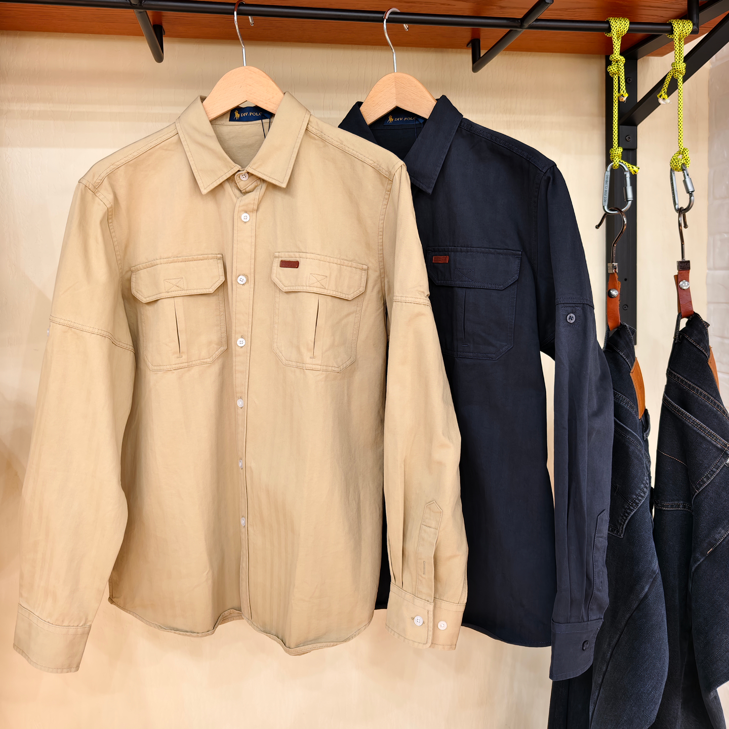 男式长袖衬衫全棉面料舒适百搭