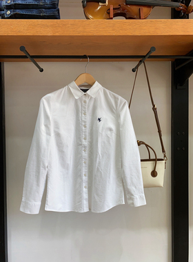 保罗彼得 专柜正品女式翻领长袖衬衫 刺绣小马标 全棉CIDC59120