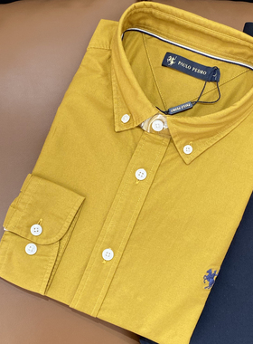 保罗彼得专柜正品秋新款YWECC00223男式长袖衬衫刺绣小马标全棉