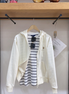 保罗彼得 女士外套连帽开衫运动外套 春装TBDA48481时尚 可搭套装