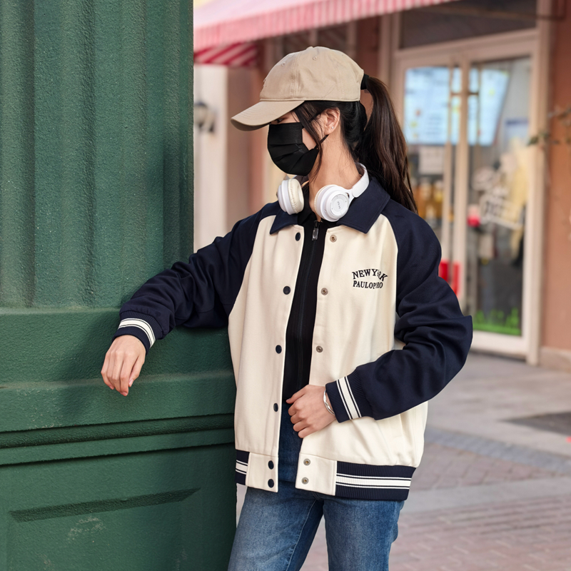 保罗彼得女式翻领外套学院风时尚