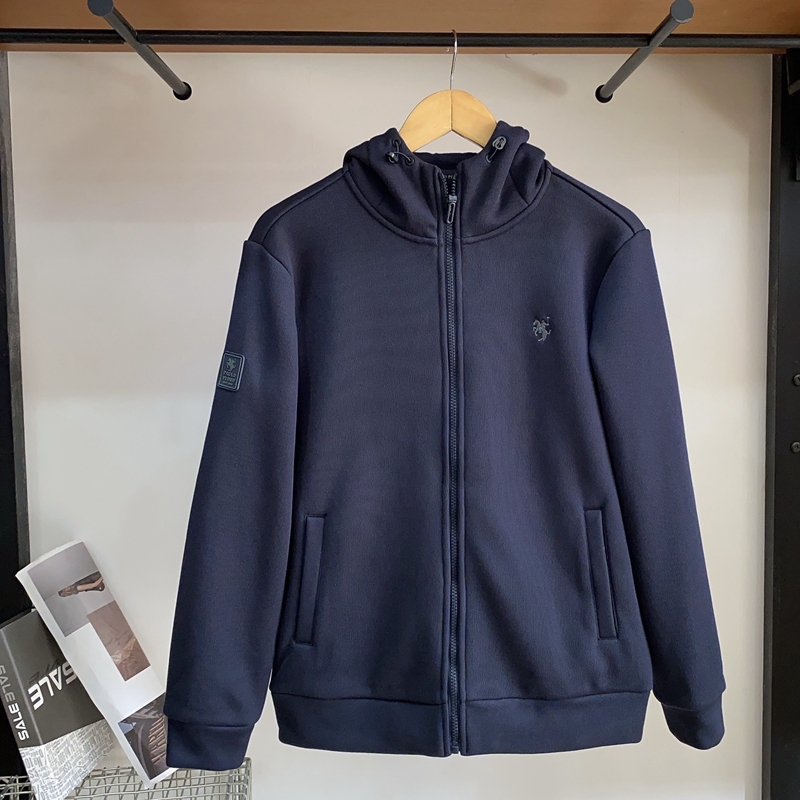 保罗彼得男士连帽卫衣加绒运动