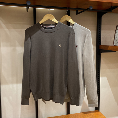 保罗彼得男士长袖圆领毛衫