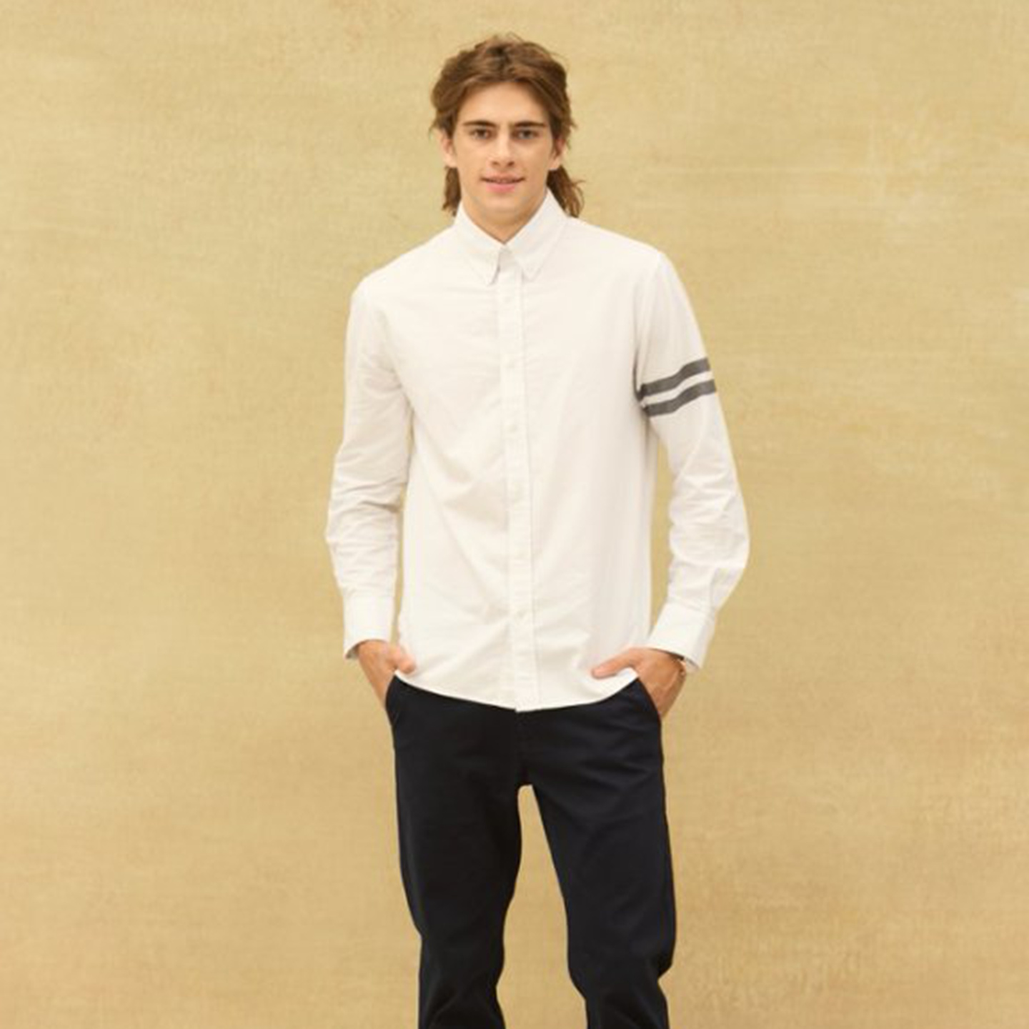 DIVPOLO男士长袖白衬衫