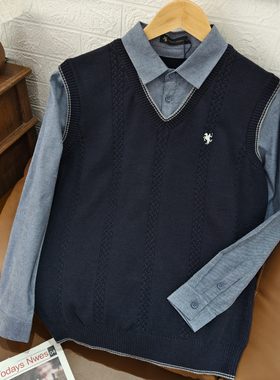 保罗彼得专柜正品25年秋季男士假两件舒适简约百搭时尚TCECZ00380