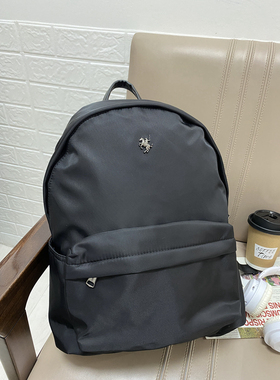保罗彼得专柜正品 黑色尼龙布双肩包包背包旅行大容量BQBB72530