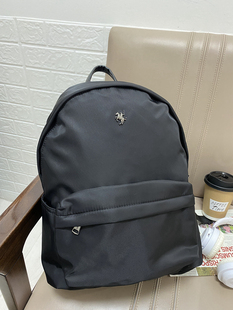 保罗彼得专柜正品 黑色尼龙布双肩包包背包旅行大容量BQBB72530
