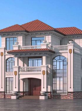 11.46*11.8农村自建房设计图纸三层欧式别墅设计建筑结构水电效果